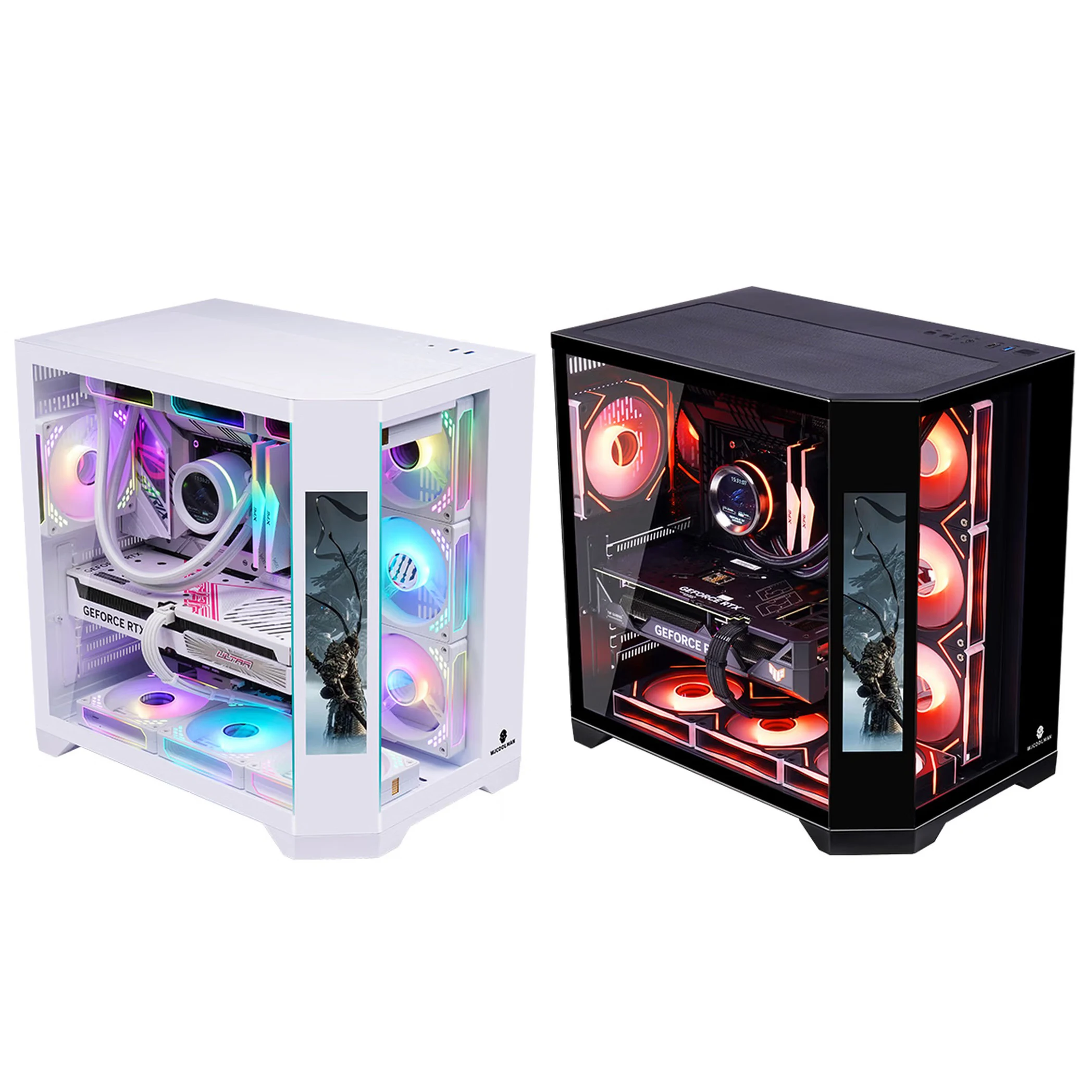 

WJCOOLMAN Dreamer plus Computer Case Full-Sided Transparent Sea-View Design Support 360 Water Cooling Secondary Screen Version