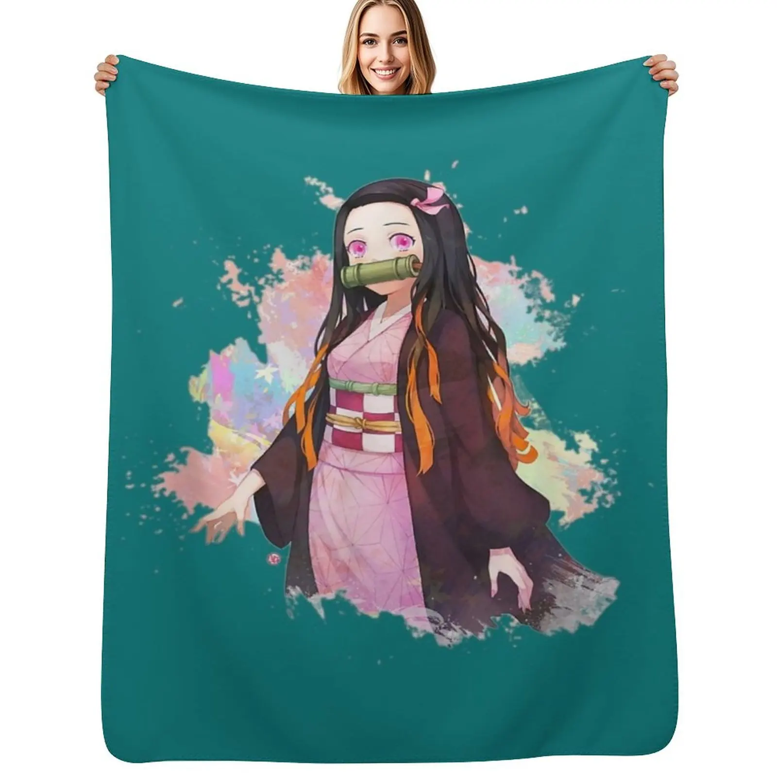 

Cute Kawaii uwu e-Girl Gaming Korean japanese Style Weeb Throw Blanket Summer Cool Breathable Blanket for Sleeping