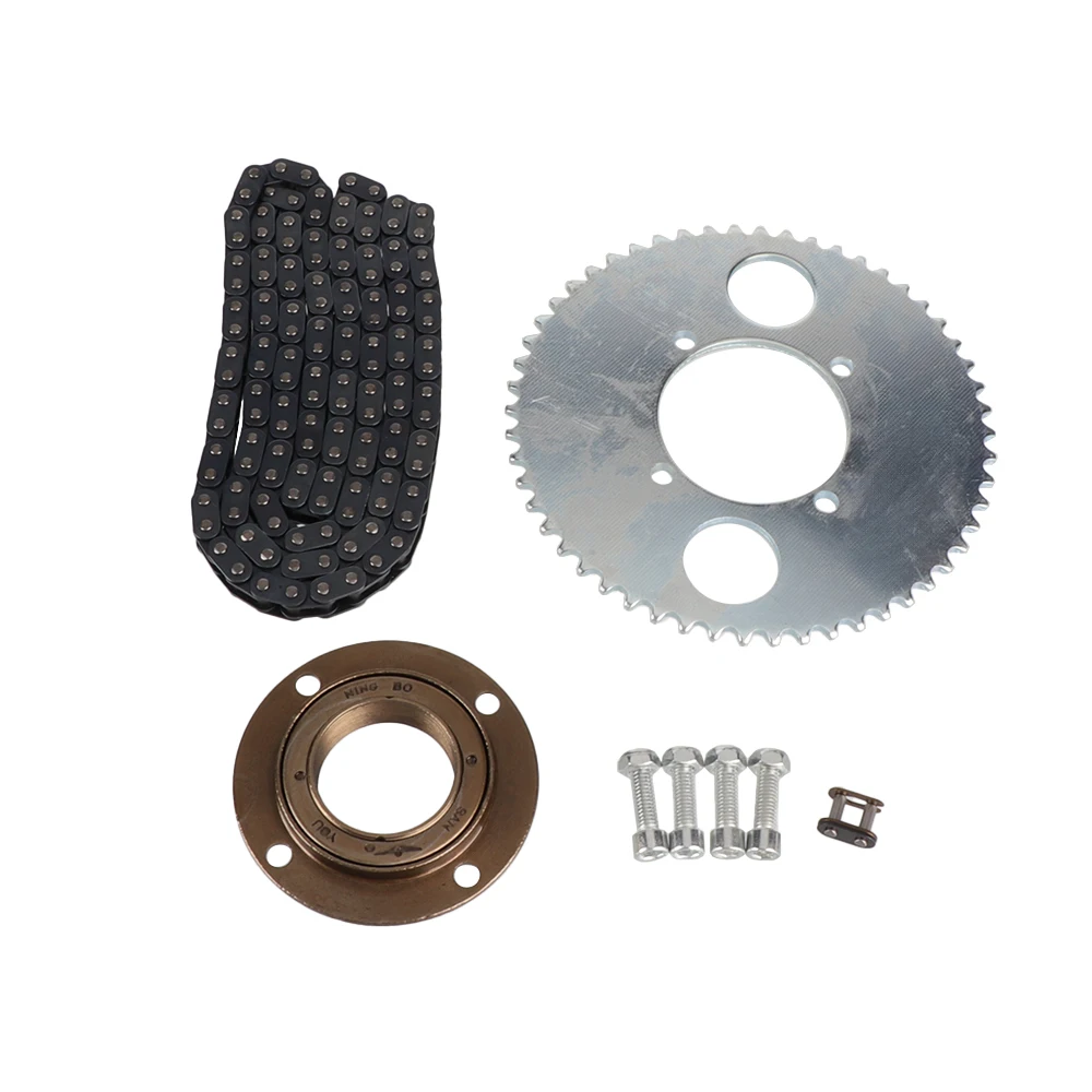 126L Chain T8F 54T Sprocket Drive Gear Non Tooth 4 Holes Freewheel Adapter Kit For Electric Scooter Bicycle Pocket Pit Dirt Bike