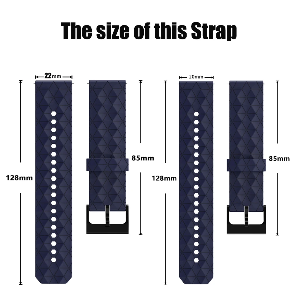 20mm 22mm Sport Strap For SUUNTO VERTICAL / RACE Smartwatch Band Soft Silicone Bracelet For SUUNTO 9 Peak DLC / 5 PEAK Wristband