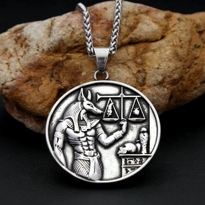 

Vintage 316L Stainless Steel God of Death Anubis Pendant Necklaces For Men Women Egypt Mythology Jewelry Gifts Dropshipping