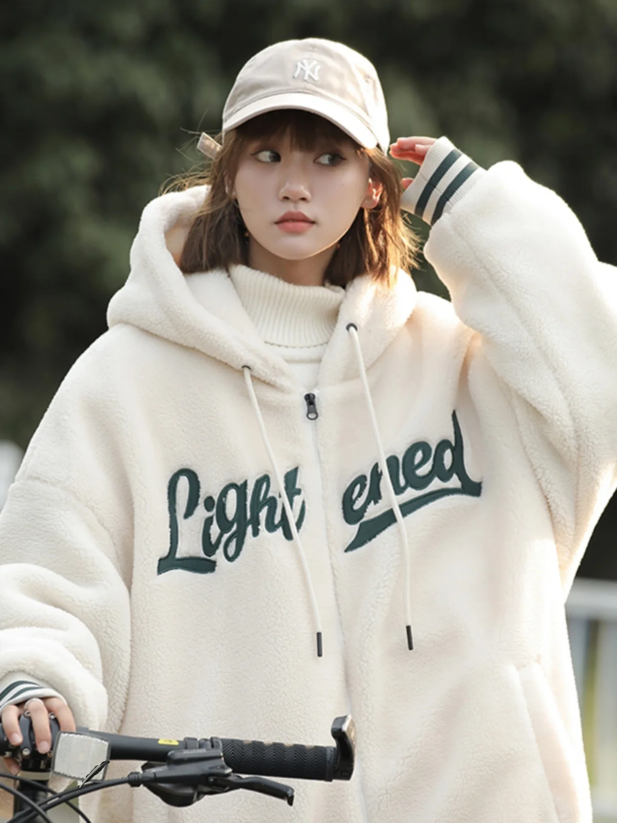 

Winter Thiened Lamb Velvet Cotton Jaet for plus Size Men Casual Warm Zipper Hooded Coat Youth ular Sle Online Exclusive