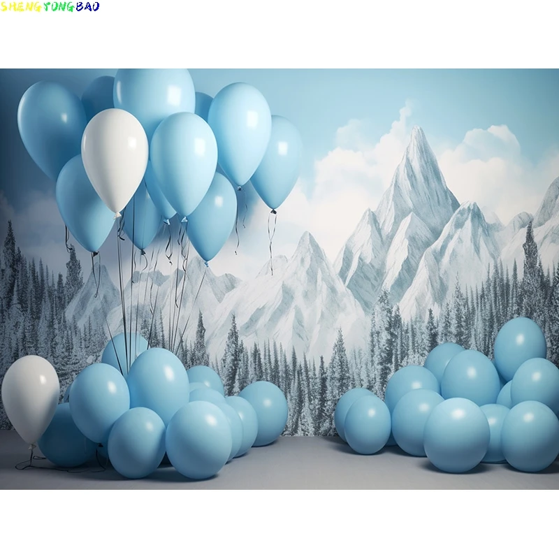 مستلزمات خلفية للتصوير الفوتوغرافي لغرفة الأطفال حديثي الولادة ، عيد ميلاد سعيد ، ديكورات الحفلات ، قوس البالونات ، مظهر الأزهار ، خلفية الصورة ، ، ، ، ، ، #6