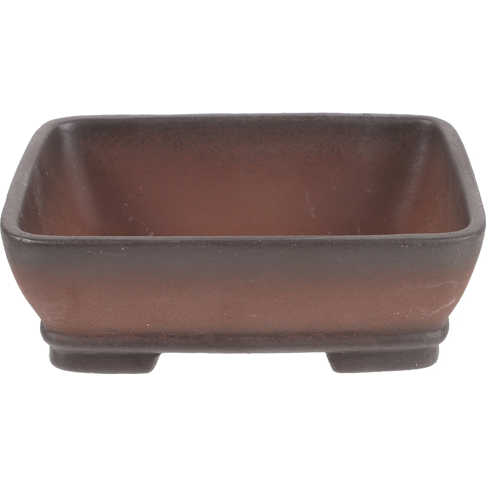 Large Flowerpots Bonsai with Drainage Tray Planter for Small Succulents Purple Sand Plants Orchid Terracotta