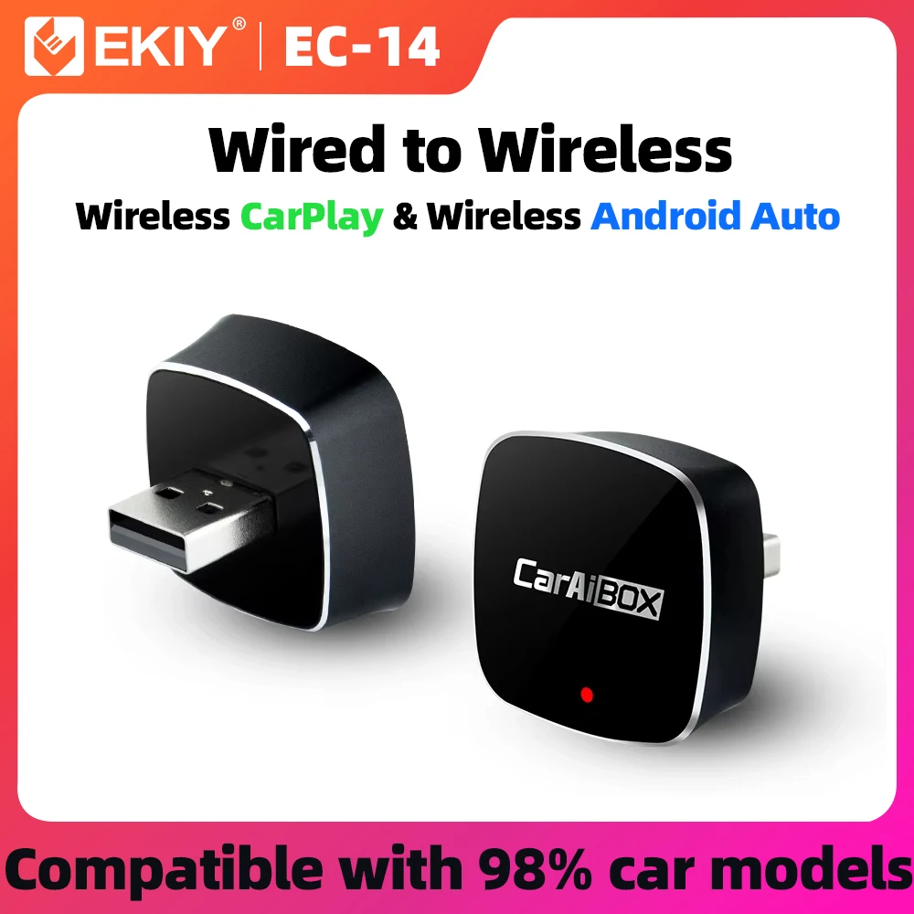 EKIY 2in1 Wireless CarPlay Dongle Drahtlose Android Auto Adapter AI Smart Box Auto Intelligente Systeme Für Auto Mit Wired CarPlay