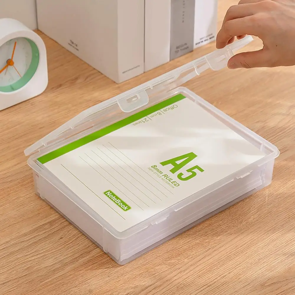 Dust-proof Document Storage Container Transparent Plastic Box For Data Certificate Stationery Jewelry Portable A4 File Organizer