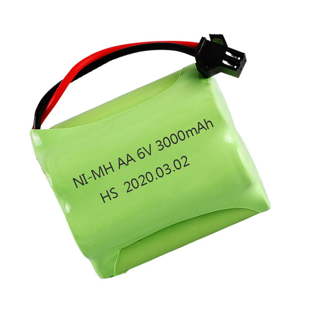 Ni-mh-bateria para brinquedos, 6 v, 3000mah, sm, brinquedo, carrinhos, robôs, barcos, armas, 5 * aa, 6 v, pacote de baterias, acessórios