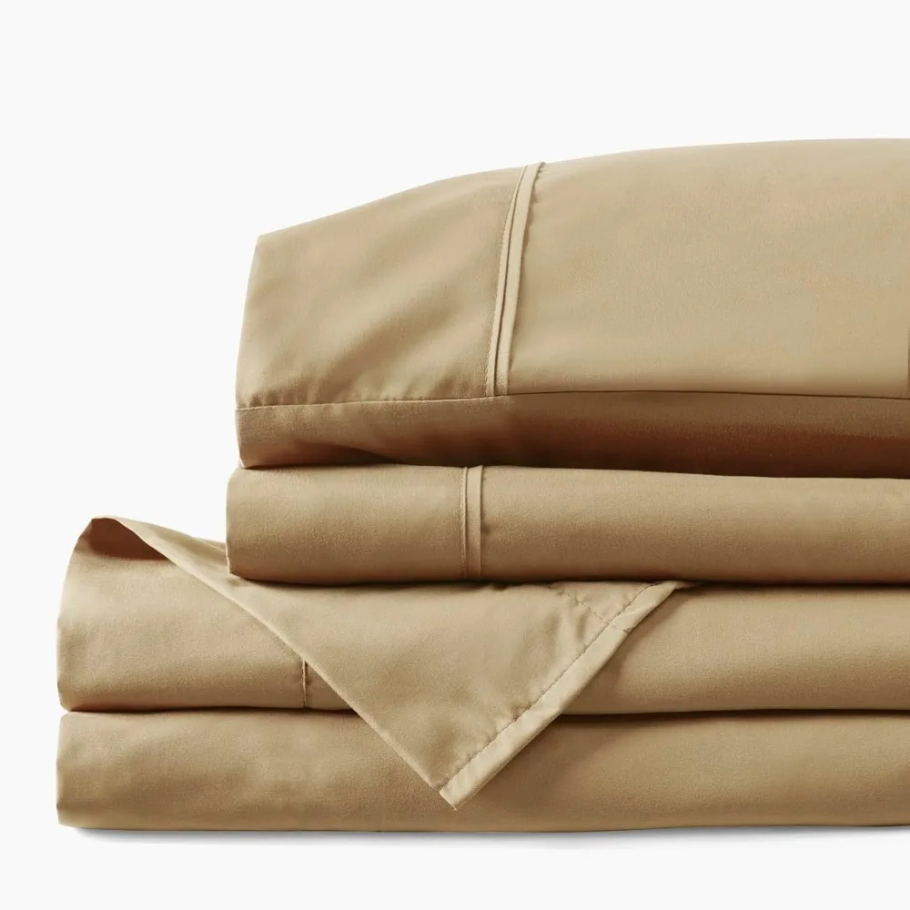 

Light Mocha Sheet Set - 1500tc Level of Softness - Extra Soft Cooling Sheets for Hot Sleepers and Night Sweats