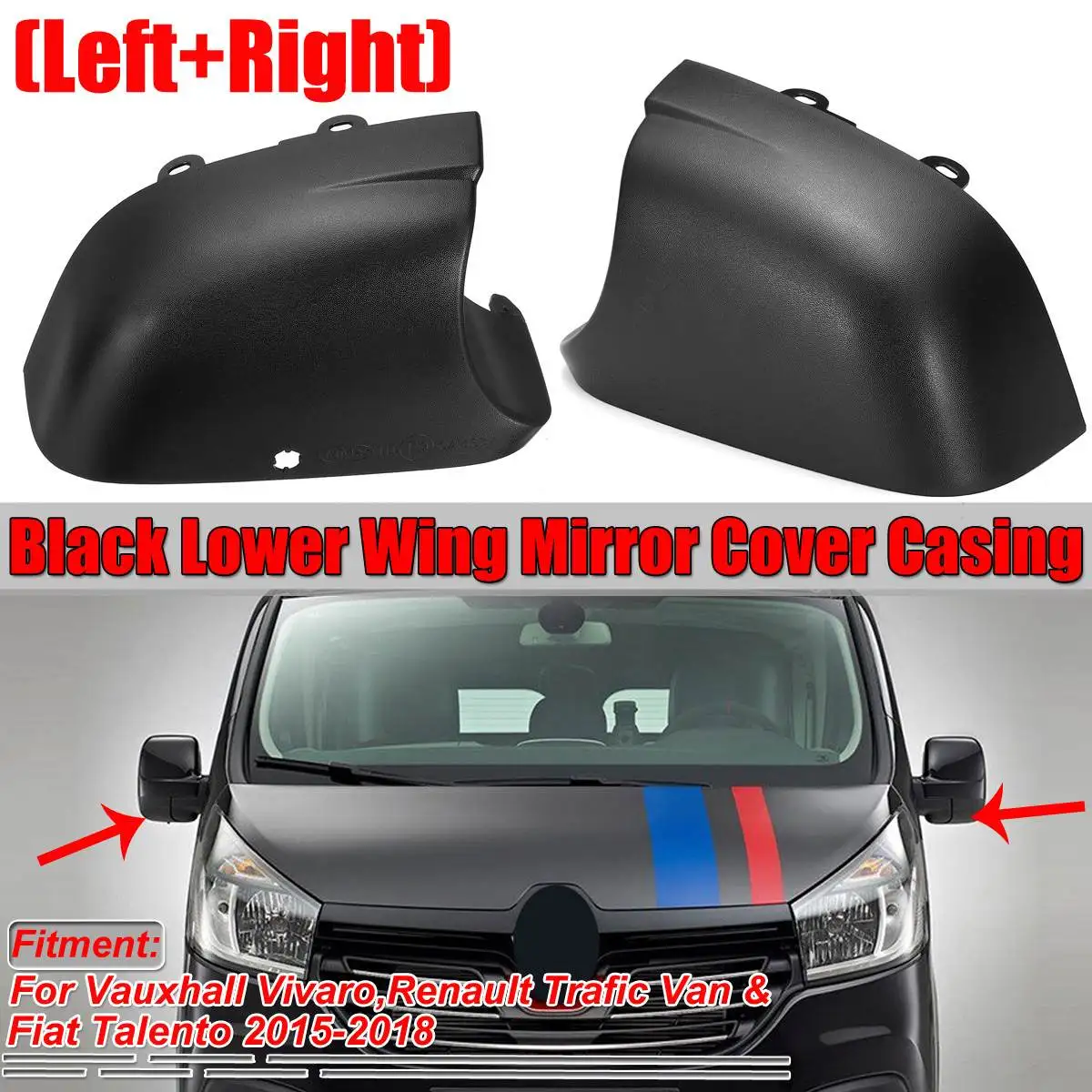 Car Rear View Nice Wing Mirror Cover Cap Casing Bottom For Vauxhall Vivaro For Renault Trafic Van For Fiat Talento 2015-2018