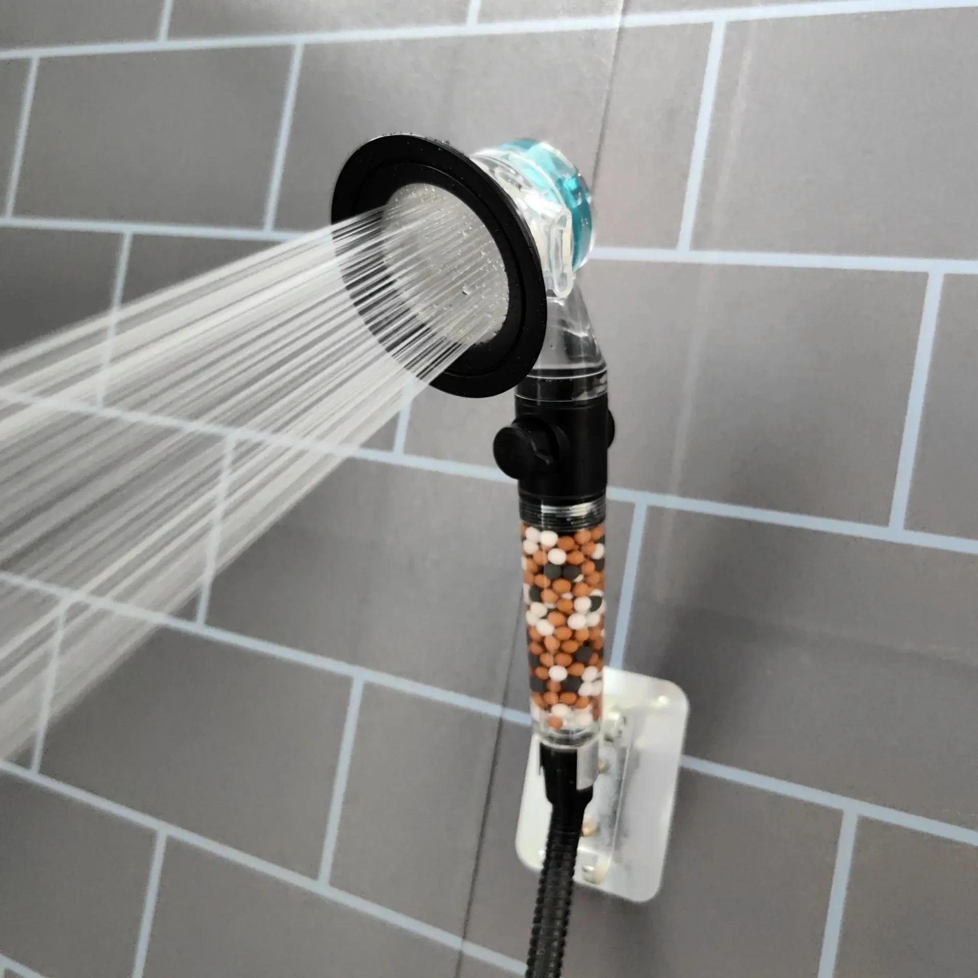 Pommeau de Douche Pressurisé à Hélice Turbo avec Filtre, Buse de Pulvérisation à Grand Débit, Haute Pression, 3 Modes