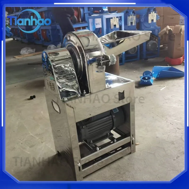 Stainless Steel Chili Grinder for Home Use Self-Feeding Rice Soybean Corn Flour Mill Machine for Noodle Powder and MSG