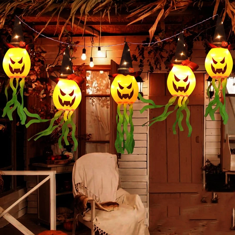 Luci di Halloween, 5 luci di stringa di decorazioni di Halloween a LED, per decorazioni di Halloween per feste a casa all'aperto per interni