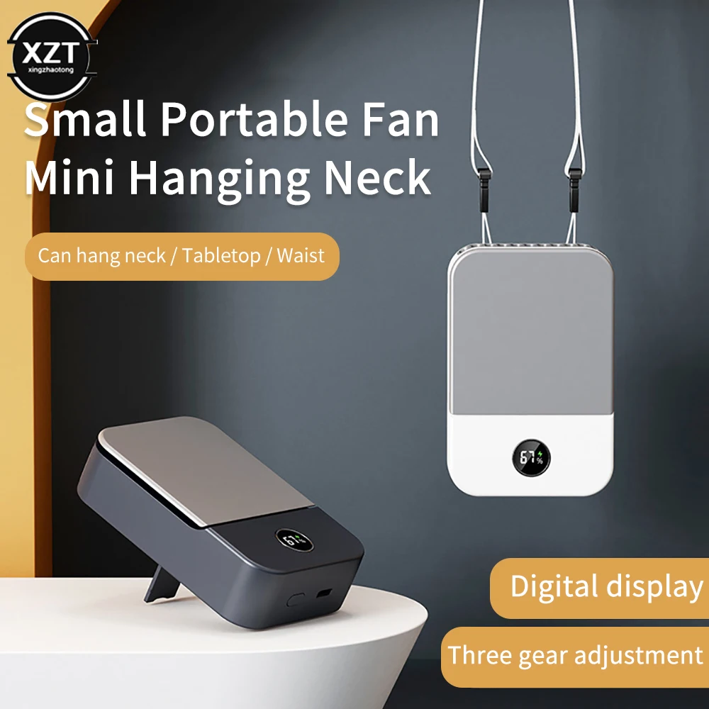 Clip da appendere USB estiva sulla cintura in vita ventola di raffreddamento ad aria a mani libere ventola portatile Hang Neck Lazy Outdoor Fan per la pesca in campeggio