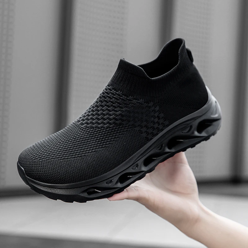 

HKDQ/летние слипоны, мужские минималистичные кроссовки, дышащая легкая мужская спортивная обувь на платформе, уличные кроссовки для мужчин