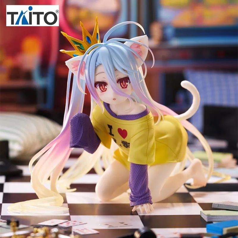 NO GAME NO LIFE 13 ตัวต่อการ์ตูน PVC รุ่น Shiro Cat Ear Sleeve Clothes คุณภาพสูง สำหรับผู้ชื่นชอบอนิเมะที่ต้องมีในคอลเลกชัน