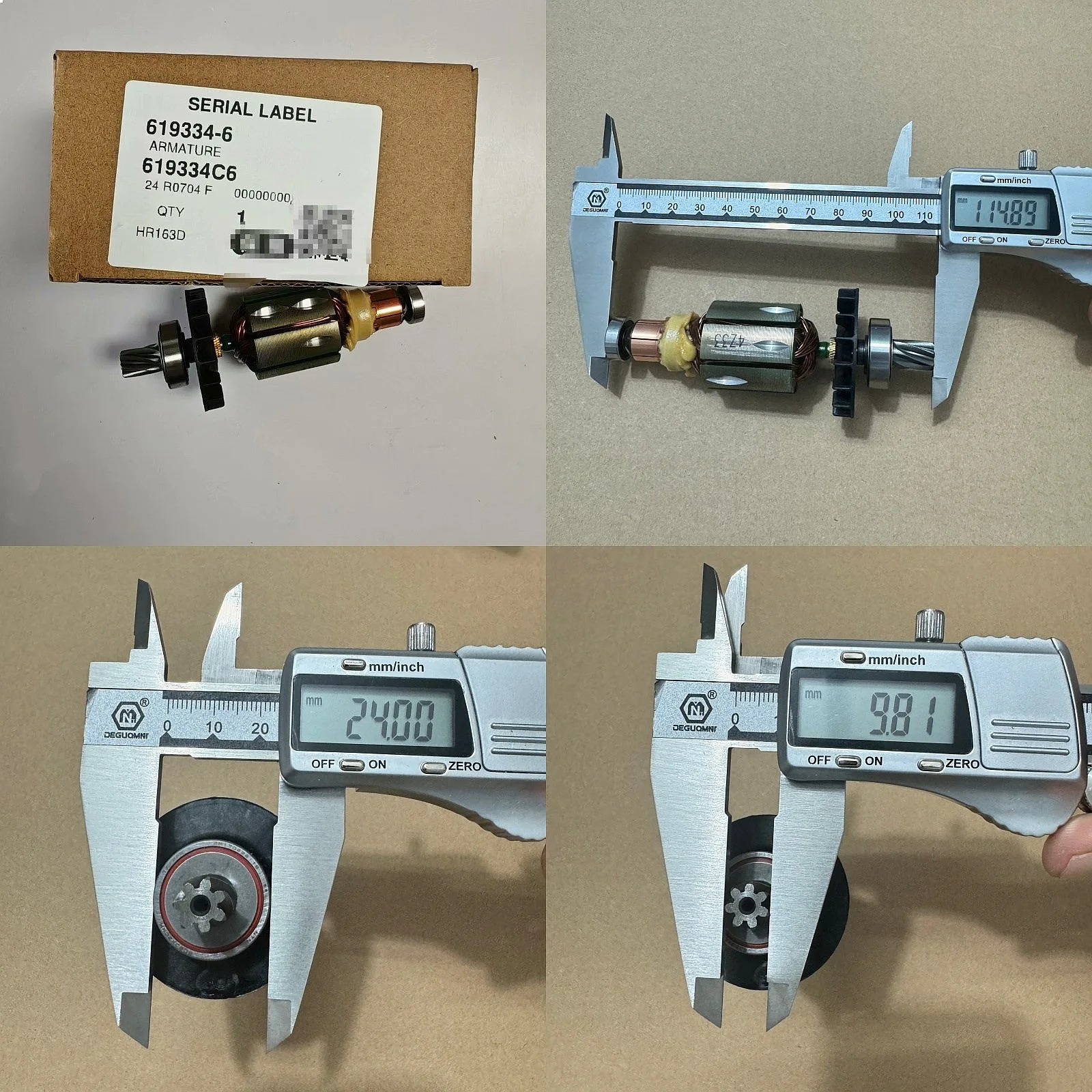 Original Rotor 619334-6 Electric Hammer Parts for DHR165 Power Tool