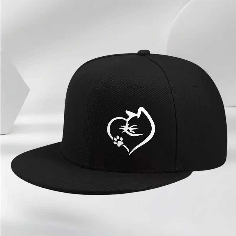 

Бейсболка с принтом кошачьей лапы и сердца, унисекс, регулируемая, хлопковая, в стиле стритвир, с застежкой-защелкой, подарок для любителей животных