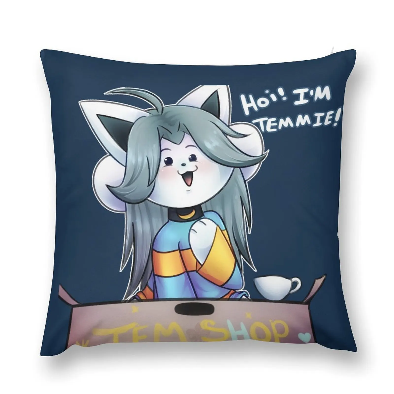 Hoi! I'm Temmie! Throw Pillow Decorative Cover For Living Room Luxury Pillow Cover Pillowcases Cushion Cover pillow