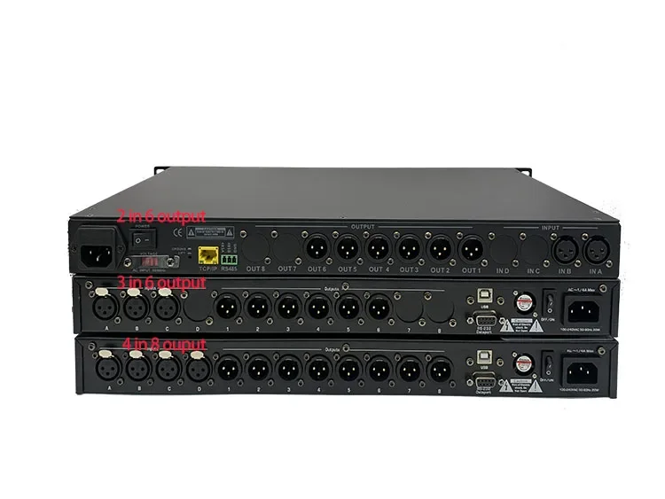 High Quality 2 Input 6 Output Sound Professional Stage Performance Digital Dsp Audio Processor