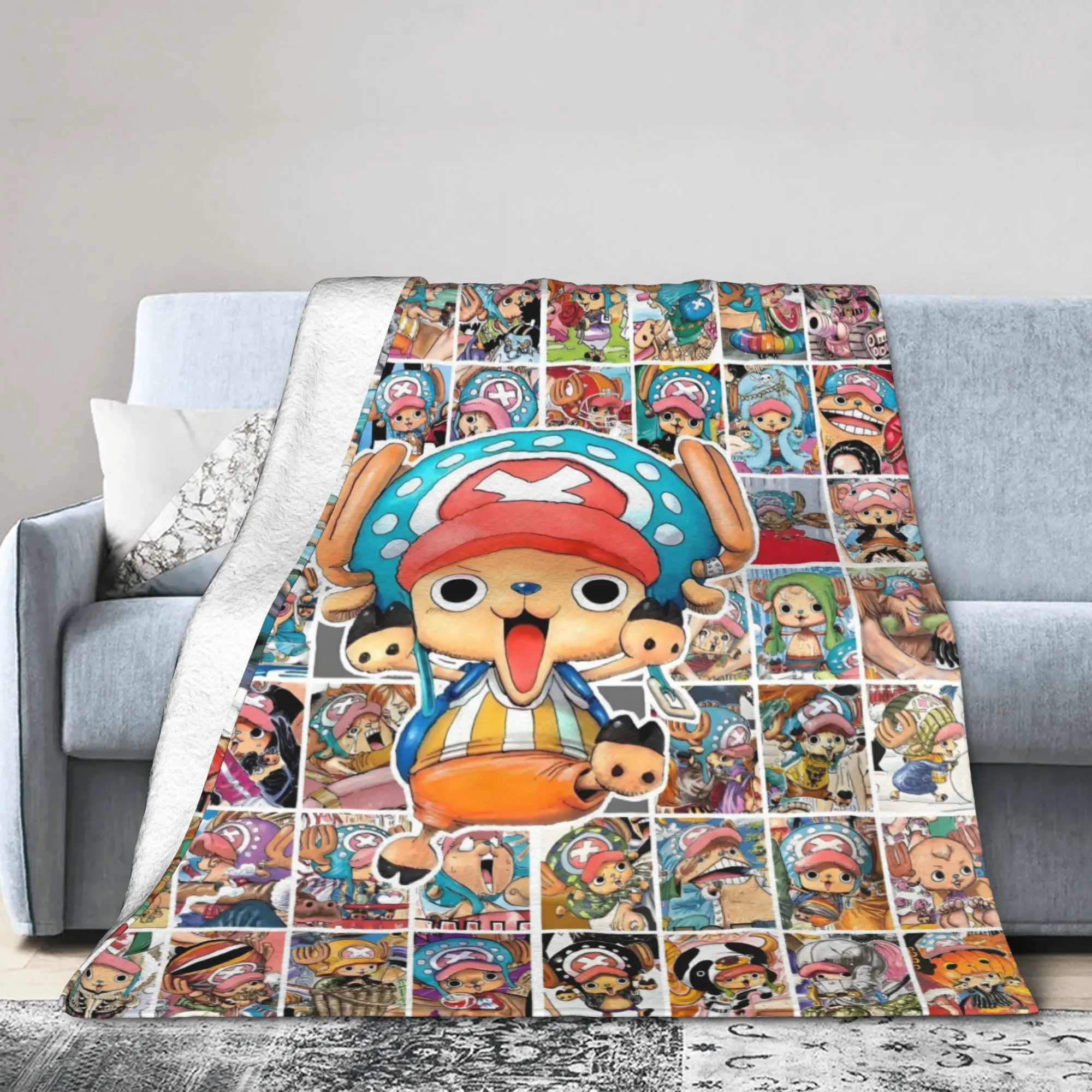 Custom Chopper Janpan Anime Blanket 3D Printed Soft Flannel Fleece Warm Popular  Throw Blankets for Travel Bedding Sofa Quilt