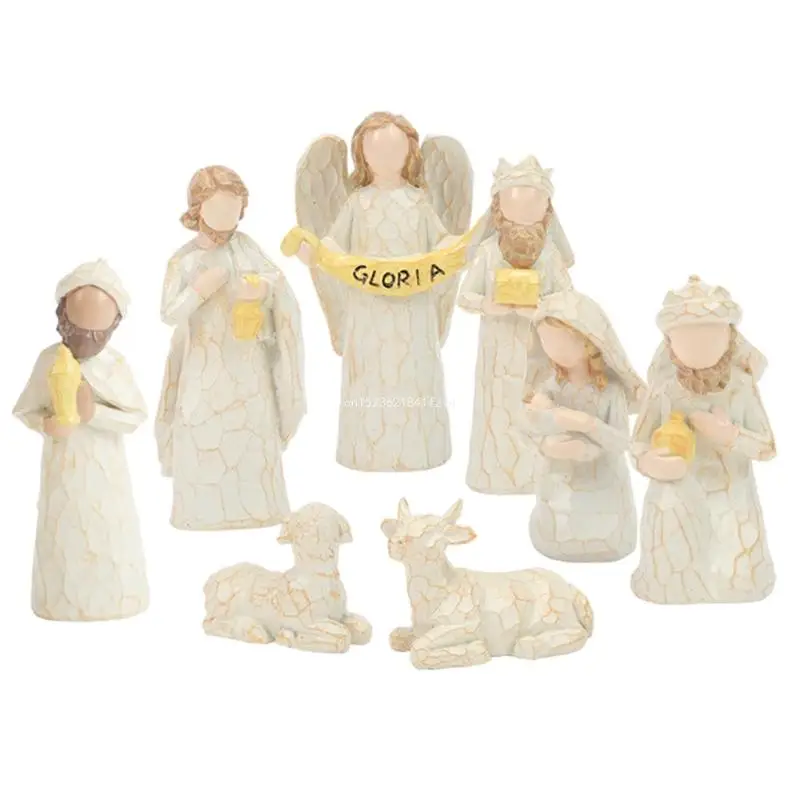 Holy Crib Figurine Resin Catholic Religious Christmas Nativity Church Decor Dropship