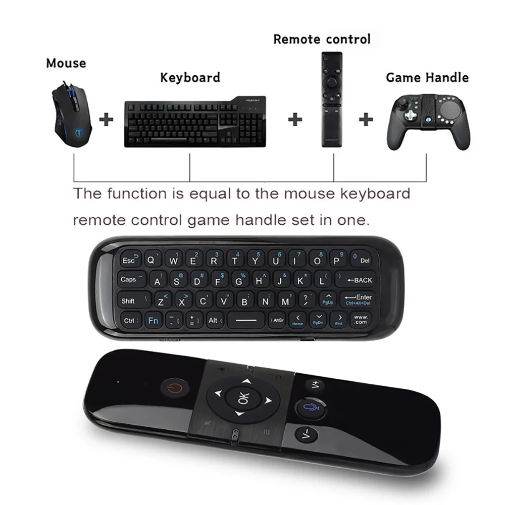 Wireless Air Voice Mouse 2 in 1 2.4G Bluetooth Mini Keyboard Rechargeable Remote Control IR Learning for Smart TV Android TV Box