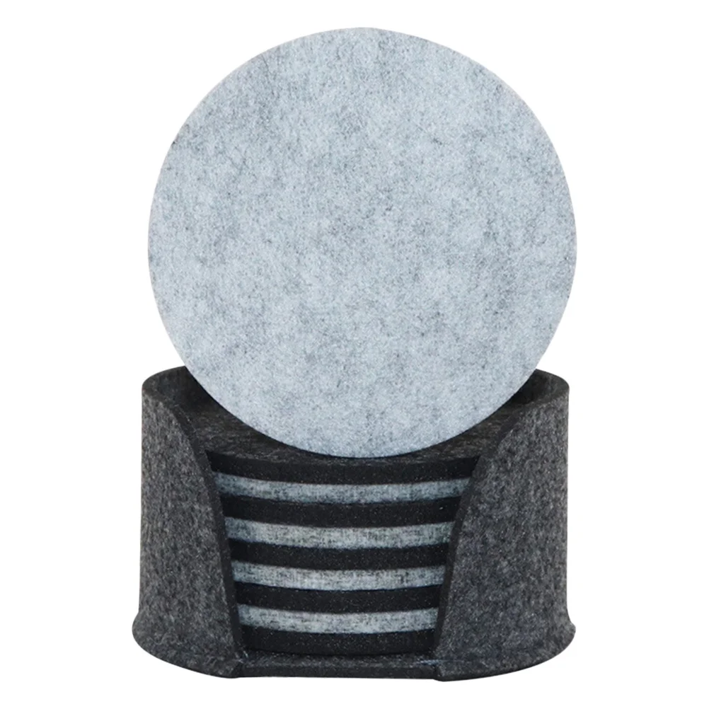 

11 pcs Anti-Slip Heat Insulation Pad Coaster Non-Slip Placemat Water-Absorption Tableware Mat For Kitchen Home Use Grey Light