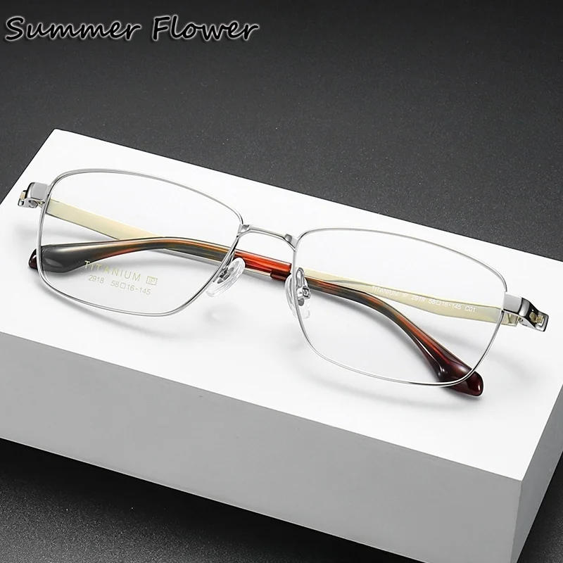 

152mm Pure Titanium Glasses Frame Top Quality Glasses Wide Frame Large Face Oversize Optical Glasses for Men Light Weight Eywear