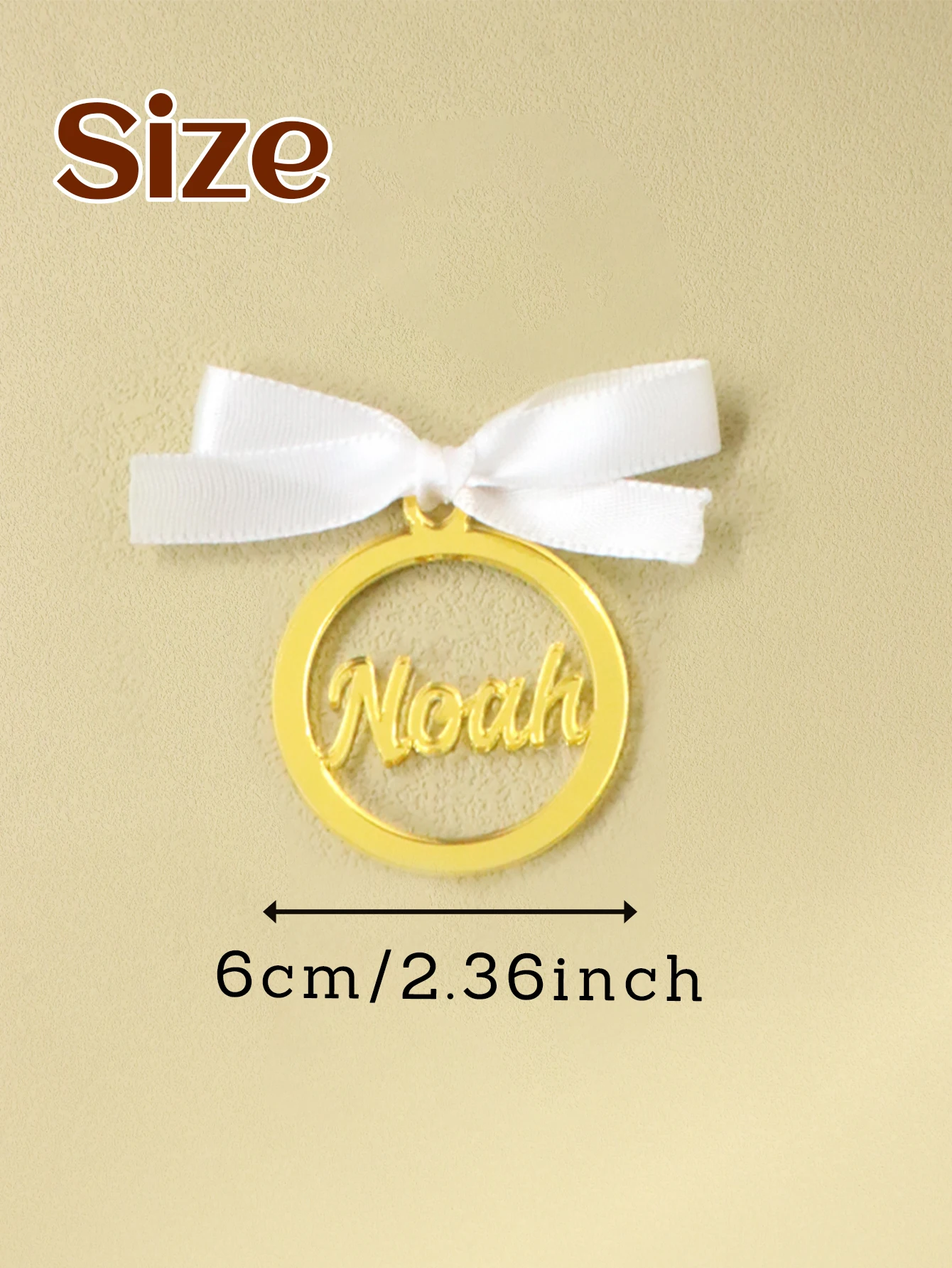 Custom Name Round Acrylic Decor, Personalized Label Ornament, Customized Gift Tag Accessory, Customizable Decor, Party Decor
