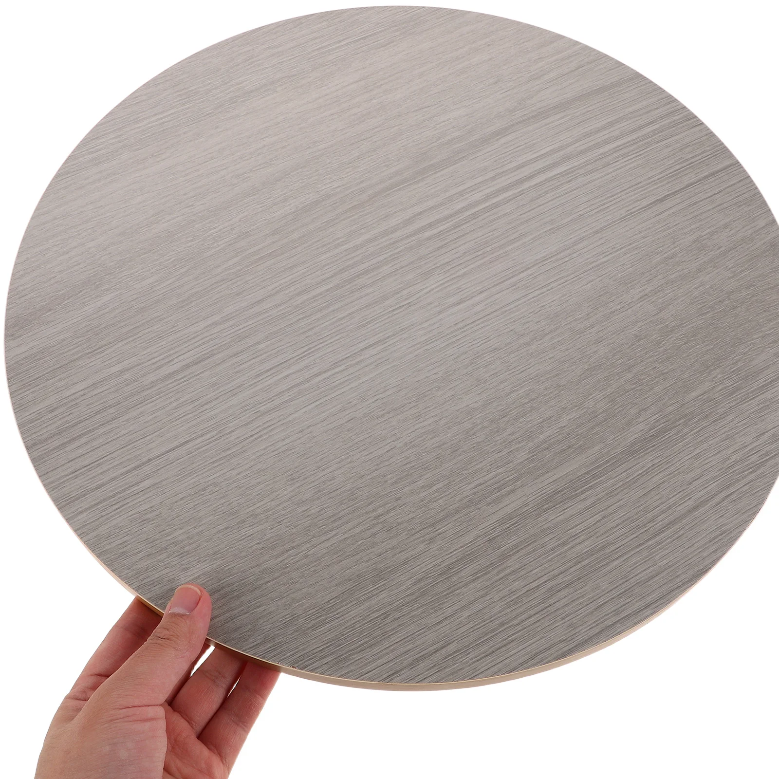 

Thickened Wood Grain Round Tabletop Home Wooden Countertop Board Office Coffee Desktop Solid Durable Natural Finish Safe