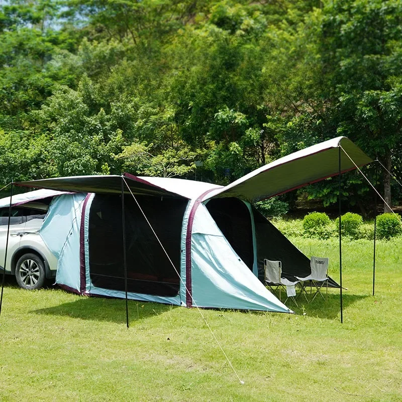 Outdoors Inflatable Tent Camping Automatic SUV Extended Car Tent Large Space Ventilation Waterproof Camping Outdoors Car Tents