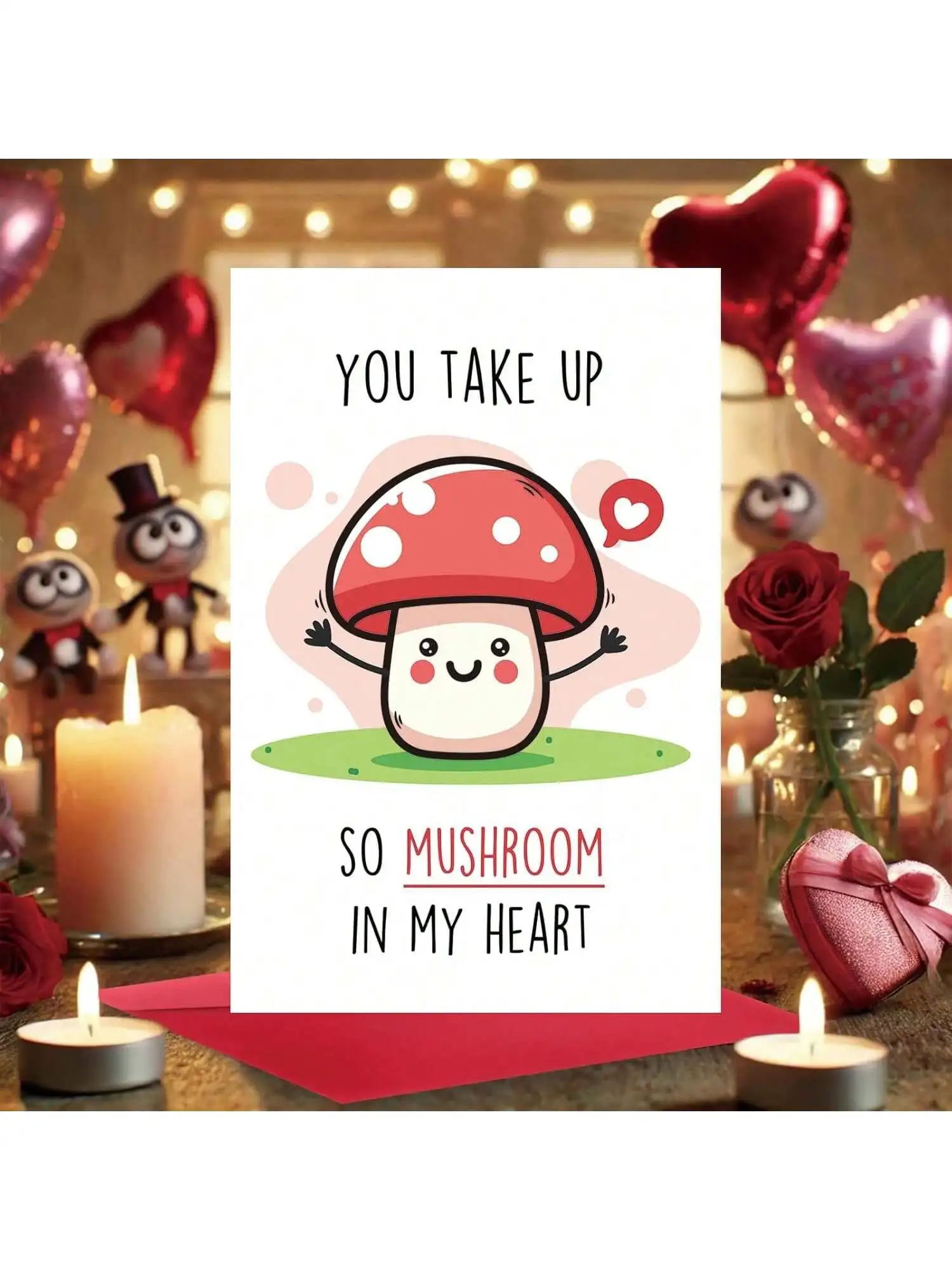 1 قطعة بطاقة الحب مضحك عيد الحب بطاقة هدية للذكرى السنوية بطاقة عيد ميلاد أحبك Thiiiiis الكثير لوازم الأعمال الصغيرة شكرا Y