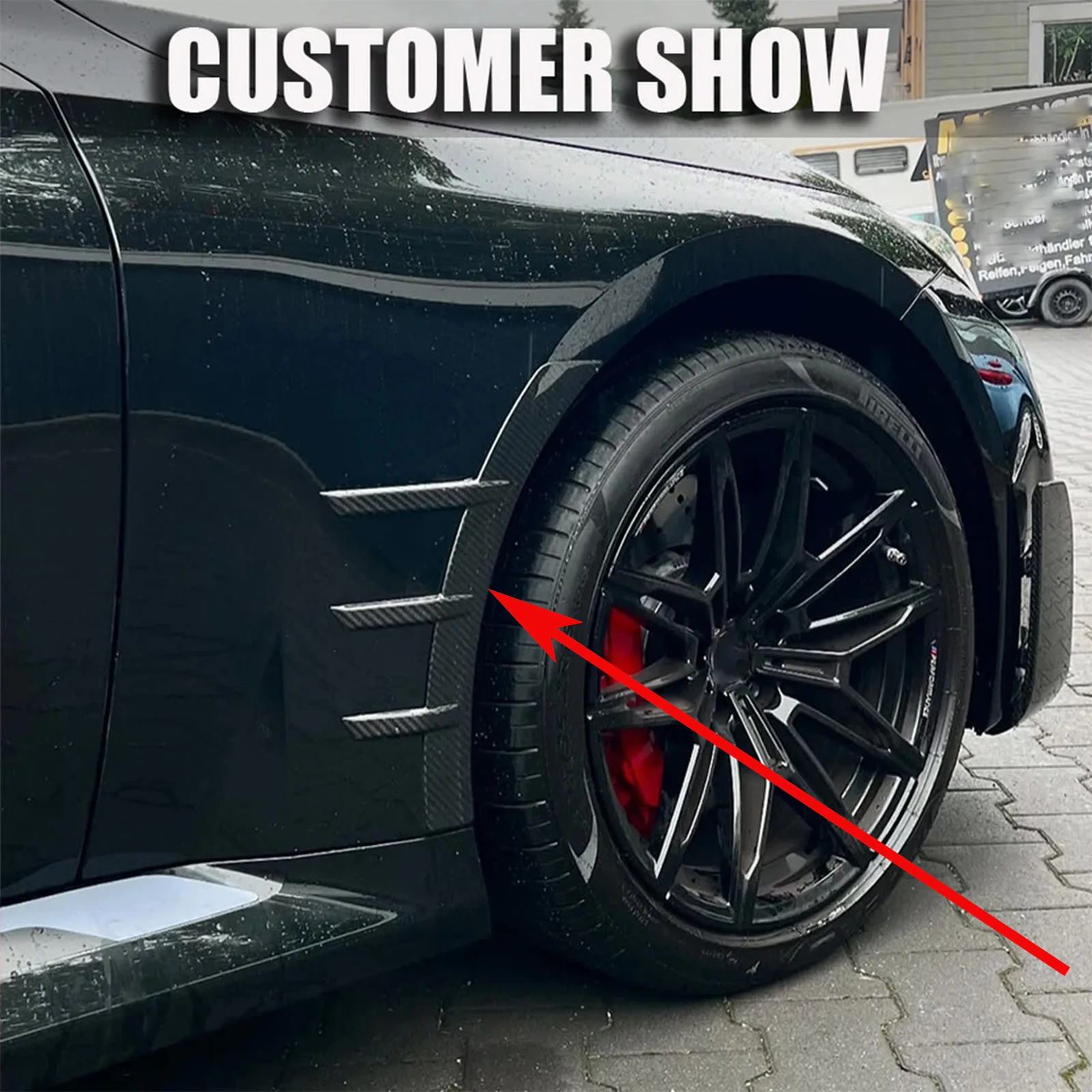 4 Pieces Side Spats Canards Car Front&Rear Bumper For BMW M2 G87 Base Coupe 2023-2025 MP Style Side Fender Trim Cover Tuning
