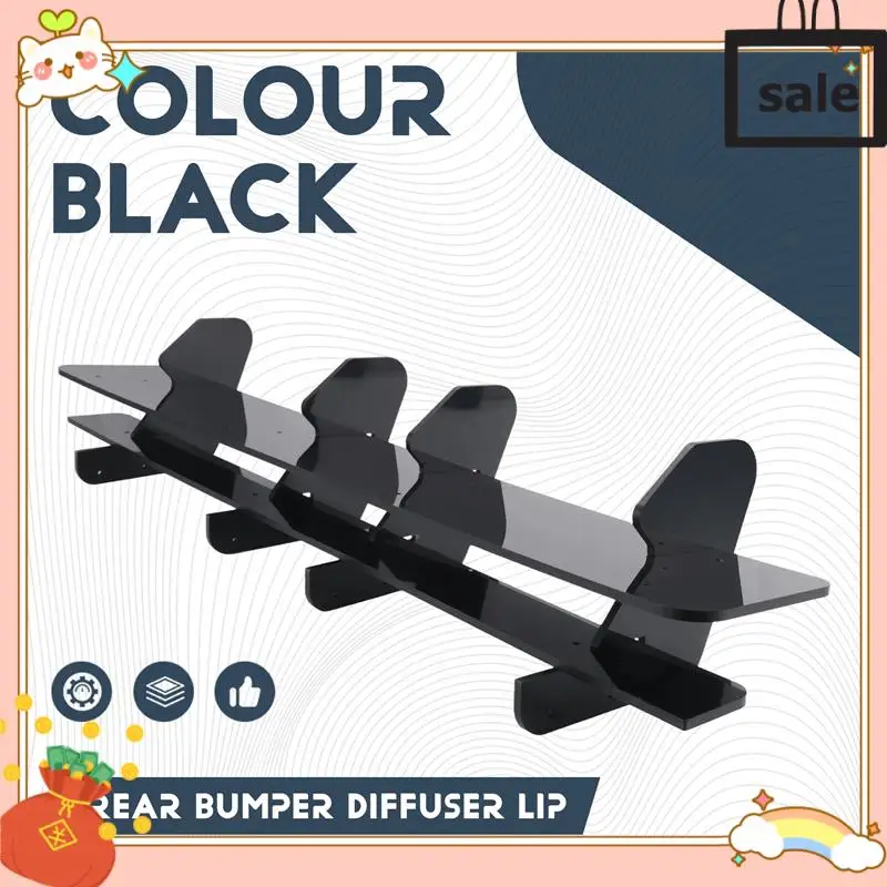 

NEW-Car Rear Bumper Protector Spoiler Lip Rear Bumper Diffuser Splitter Spoiler Fins Trim