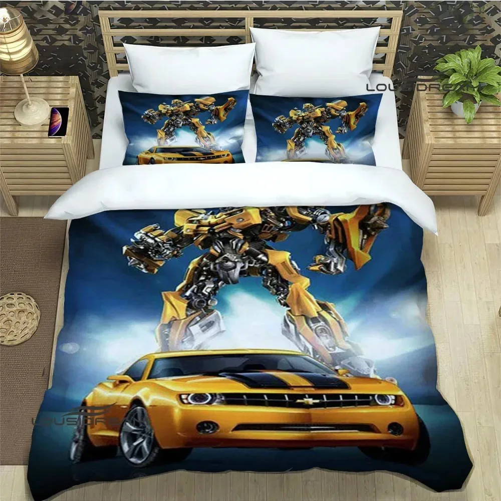 bedding set luxury birthday gift T-Transformers Cartoon Bedding Sets exquisite bed supplies set duvet cover bed comforter set