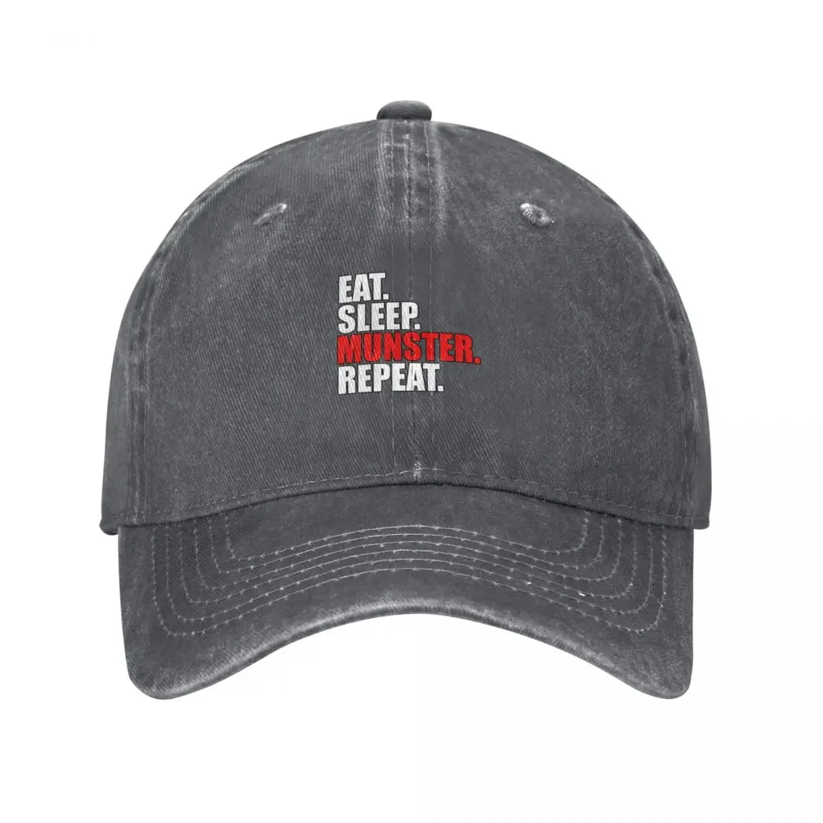 Munster Rugby Ireland Eat Sleep Munster Rugby Repeat Baseball Cap Icon Luxury Hat New In The Hat Golf Hat Man Girl'S Hats Men's