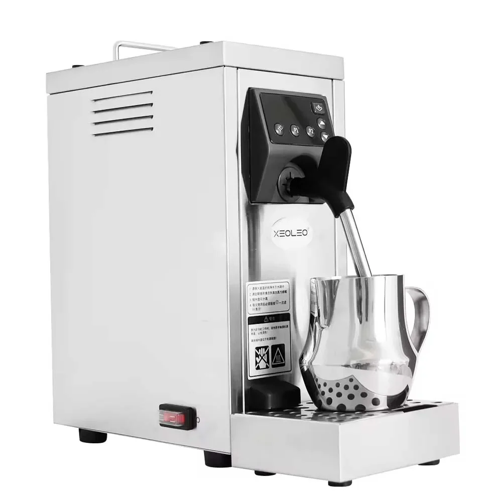 Commercial เครื่องทําฟองนม 4Bar กาแฟนม Bubble Maker 1450W เครื่องชงกาแฟเอสเปรสโซเครื่องชงกาแฟไอน้ําเครื่อง