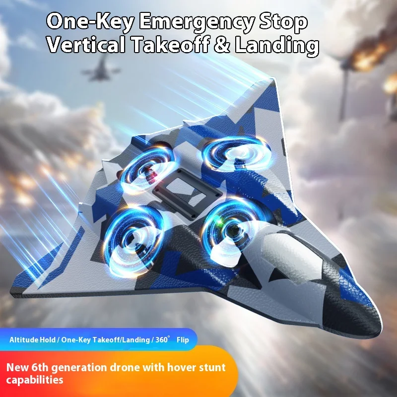 Children'S Remote Control Aircraft Fighter Foam Glider Fall Resistant Four Axis Aircraft Uav Model Boy Toy Children'S Gift