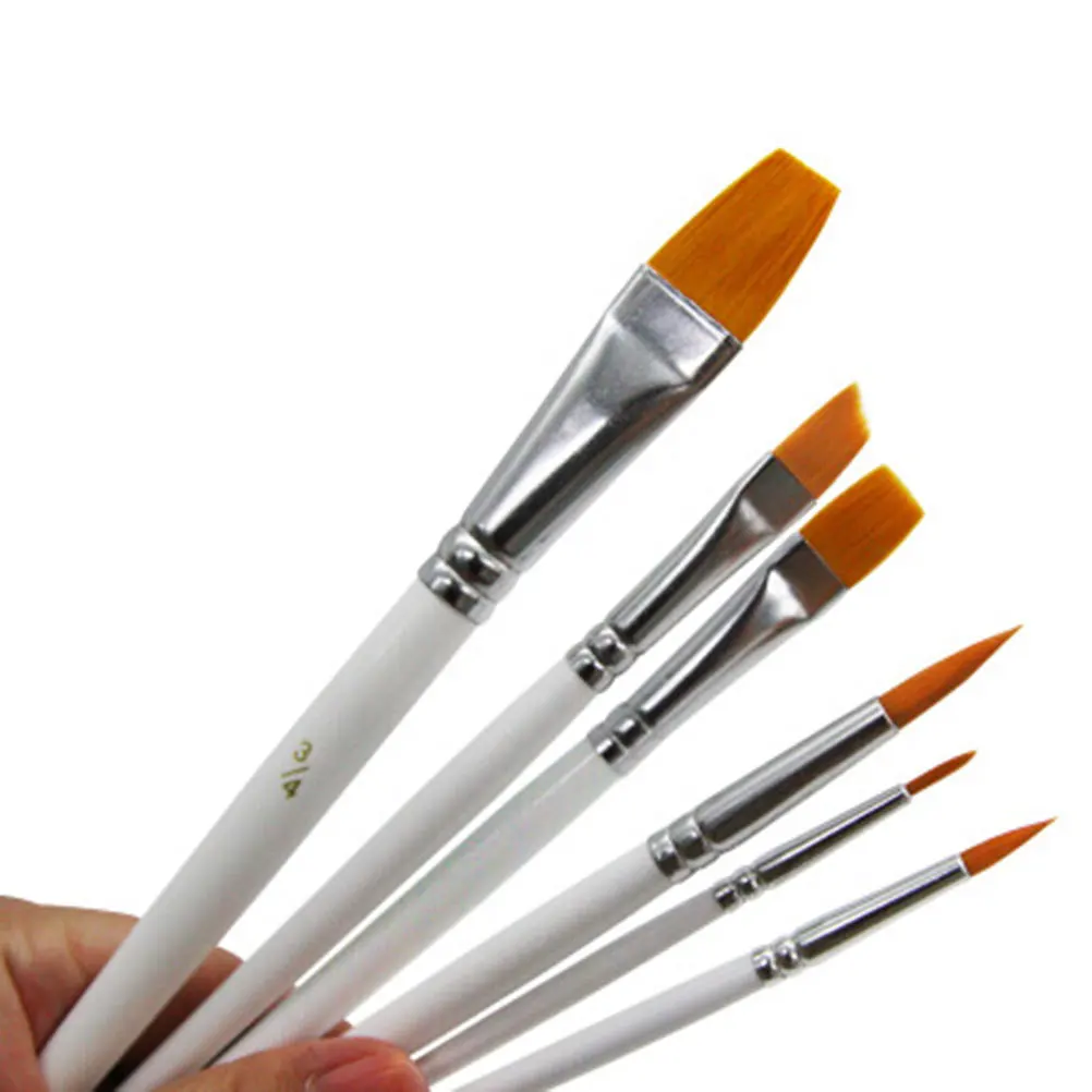 6 Pcs Brush Set Oil Paint Brushes Adults Painting Large Art Grouting Student Use