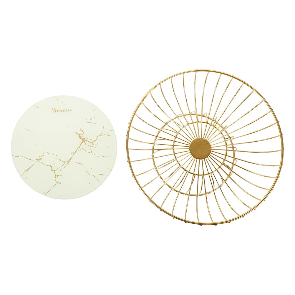 

Veggie Tray Kitchen Fruit Basket Rustic Bowl Modern Aesthetic White Wire Holder