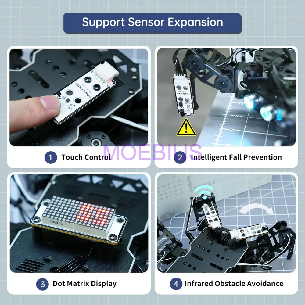 Hiwonder miniHexa AI Hexapod Robot with AI Vision & Voice Interaction, Support Arduino Programming & Sensor Expansion