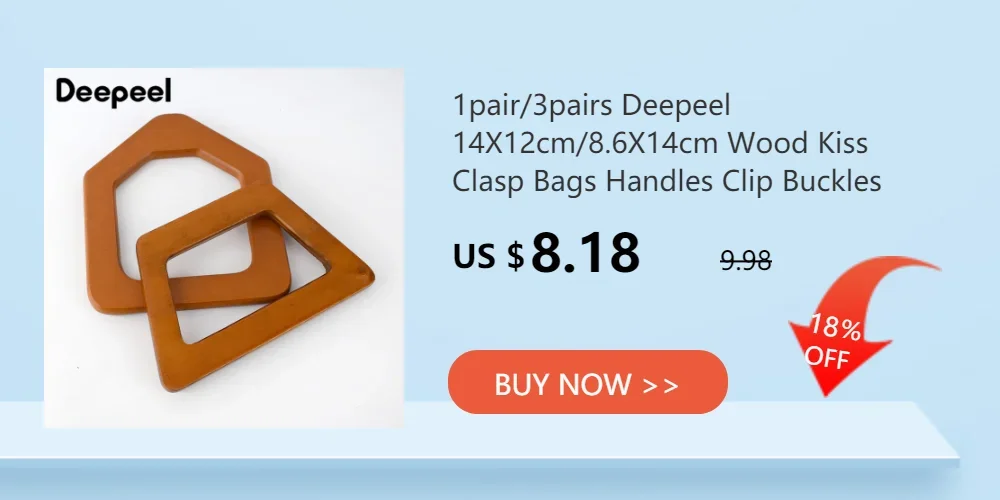 1/2Pcs Deepeel Natural Bamboo Handle Clutch HandBag Frame Replacement U-shaped Handles for Woven Bag Luggage Hardware Accessory