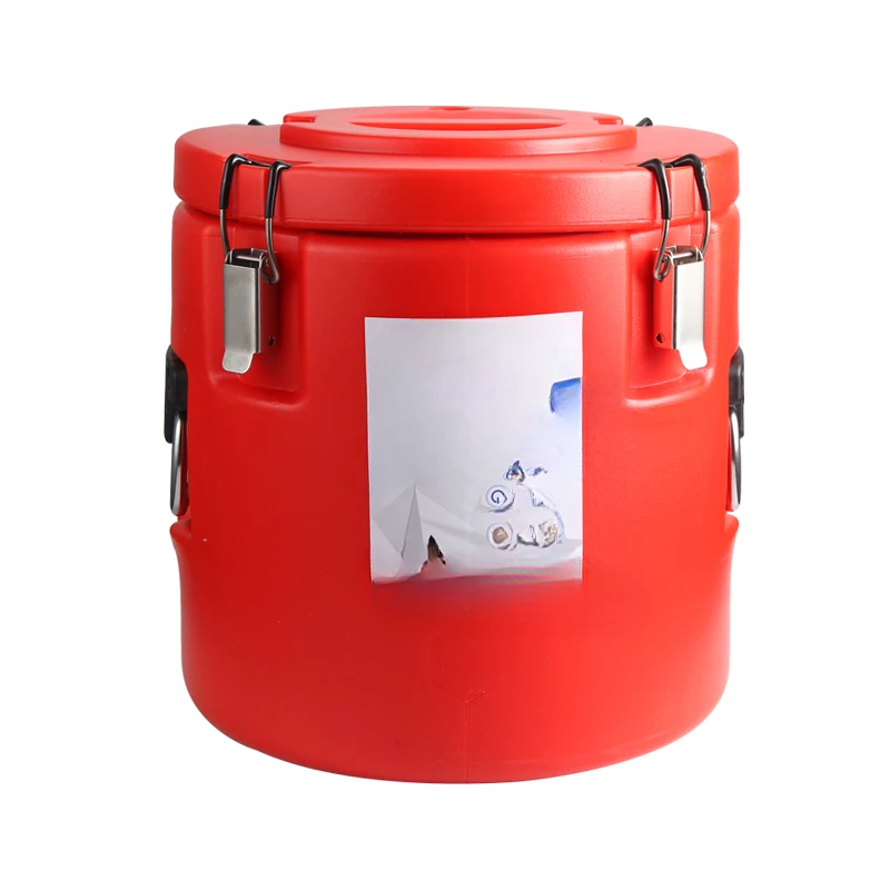 Commercial large-capacity stainless steel soybean milk barrel is very long and cold-keeping.