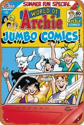 WORLD OF ARCHIE JUMBO COMICS DIGEST #122 signs Vintage Garage Garden Forest Back Yard Decor for Wall/Porch 8x12 Inches Outdoor &