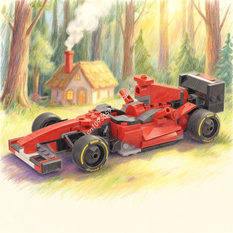 

173 шт. MOC City Champions Ferari альтернативный набор для сборки модель строительные блоки строительная игрушка образование рождественские подарки кирпич