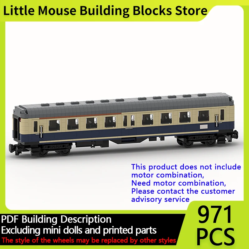 

City Car Model MOC Building Bricks Railway Eilzugwagen Byl 421 Train Modular Technology Gifts Holiday Assemble Children Toy Suit