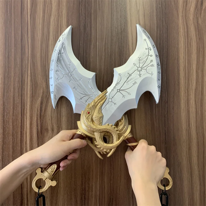 God of War 4 Athena Blade Tomahawk Chained Cosplay Axe Prop Weapon Role Playing Ghost Leviathan Chaos AXE Safety PU Model