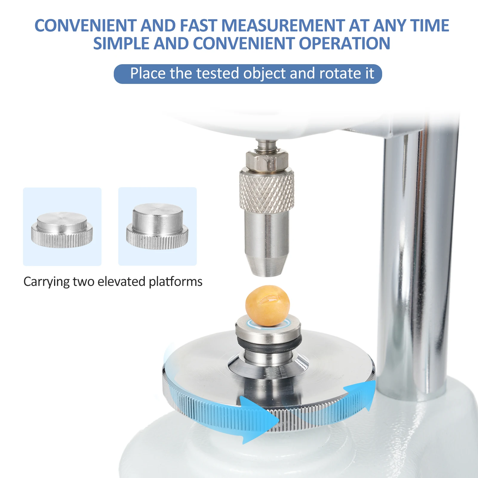 GWJ-3 جهاز اختبار صلابة الحبوب الرقمية للحبوب واحدة جهاز اختبار صلابة الأرز الصغير لتغذية البذور وحبوب الأرز أقصى قيمة تحميل 20 كجم