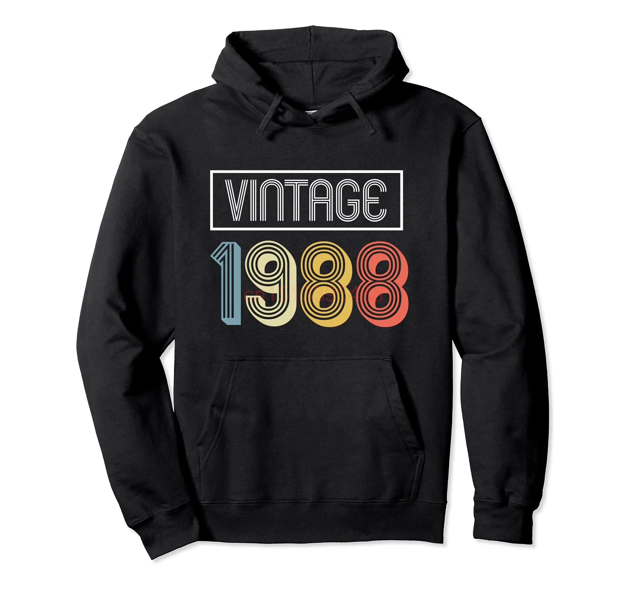 95% Cotton Vintage 1988 Retro 35th Original Parts Birthday 80's Gift Pullover Hoodie Sweatshirt Men Women Tracksuit Clothing