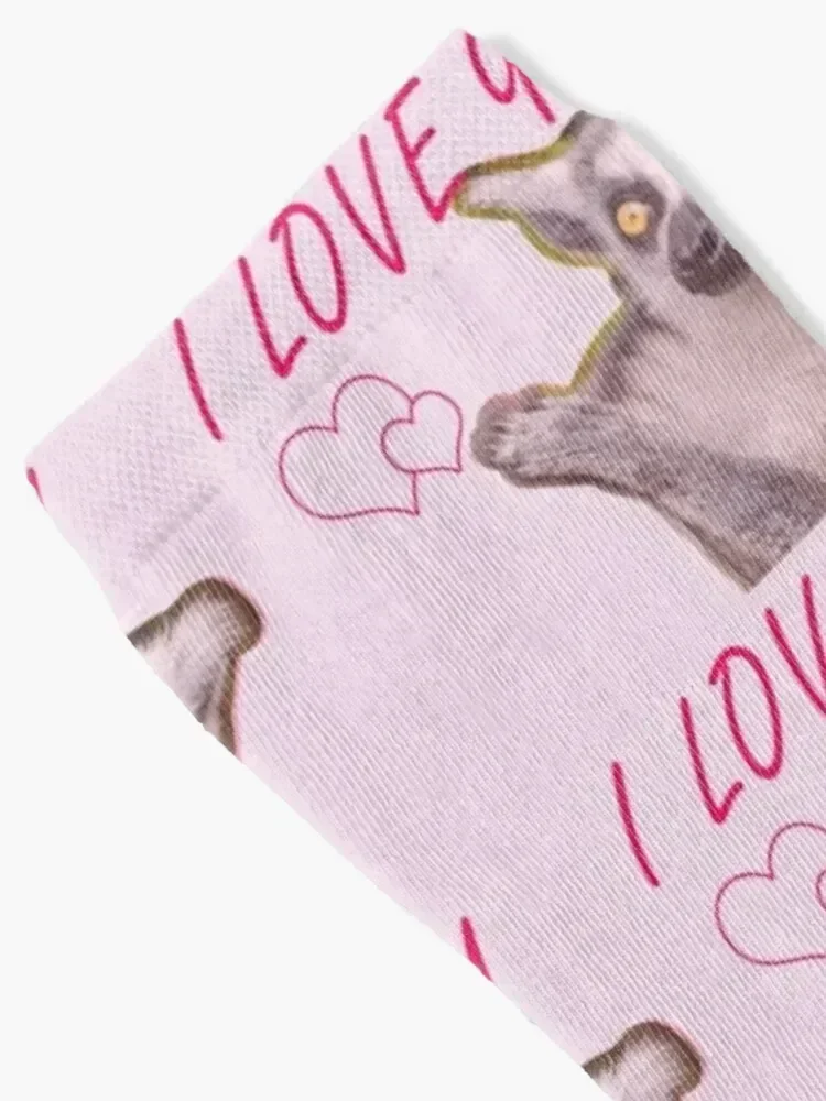 أنا أحبك، أنا أحب ليمور الجوارب مجنون السنة الجديدة قصيرة الشتاء الجوارب امرأة الرجال جوارب رجل المشي لمسافات طويلة جوارب لكرة القدم للرجال والنساء